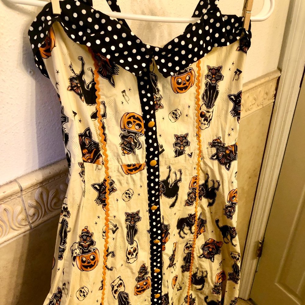 Sourpuss Halloween Cat Halter Dress - Womens 2XL